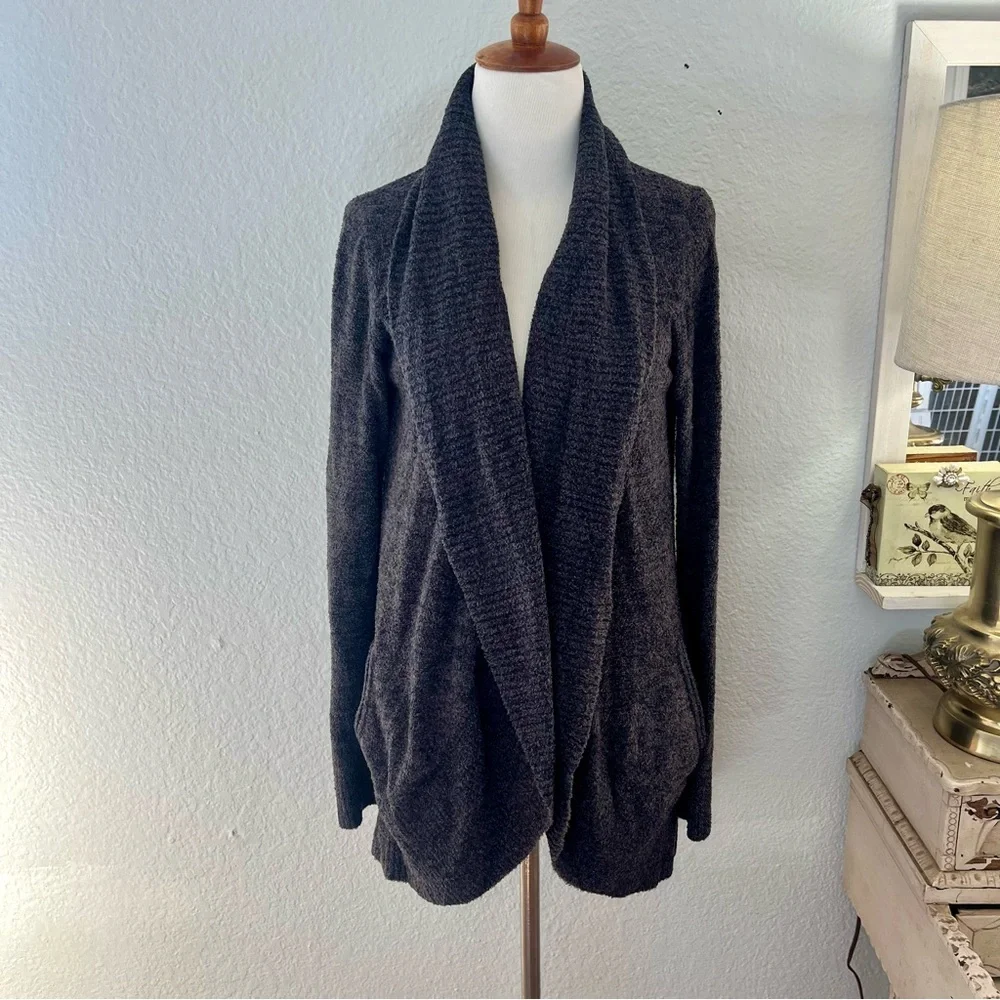 Barefoot Dreams CozyChic Lite Cardigan Grey Size XS/S - Picture 3 of 14